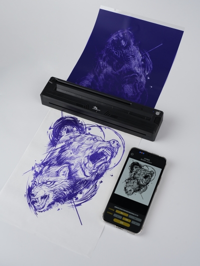 Термотрансферный принтер для тату- Stencil Printer, черный-3