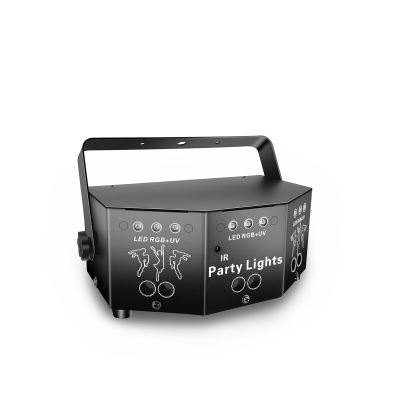 Лазерный проектор / светомузыка Party Light DMX-512 (RGB лазер, стробоскоп, LED, ультрафиолет)-1